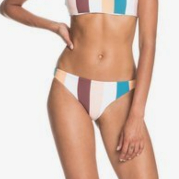 NWT Roxy bikini bottom - Andorra warm stripes - Picture 1 of 11